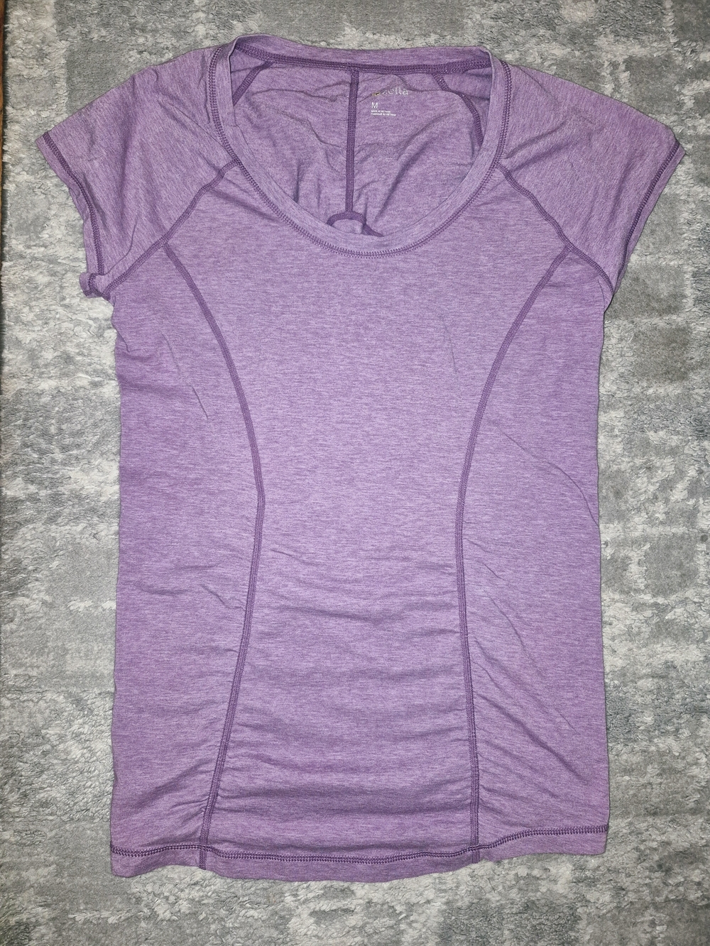 Zella Heather Purple Scoop Neck Tee